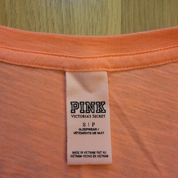 Victoria's Secret PINK Coral V-Neck Shirt - Picture 2 of 4